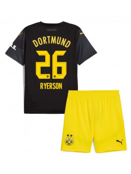 Borussia Dortmund Julian Ryerson #26 Replika Borta Kläder Barn 2024-25 Kortärmad (+ byxor)